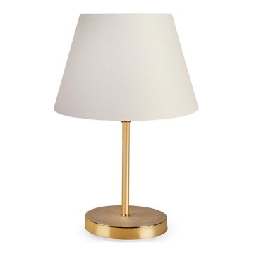 Candeeiro de mesa AYD 1xE27/60W/230V branco/dourado