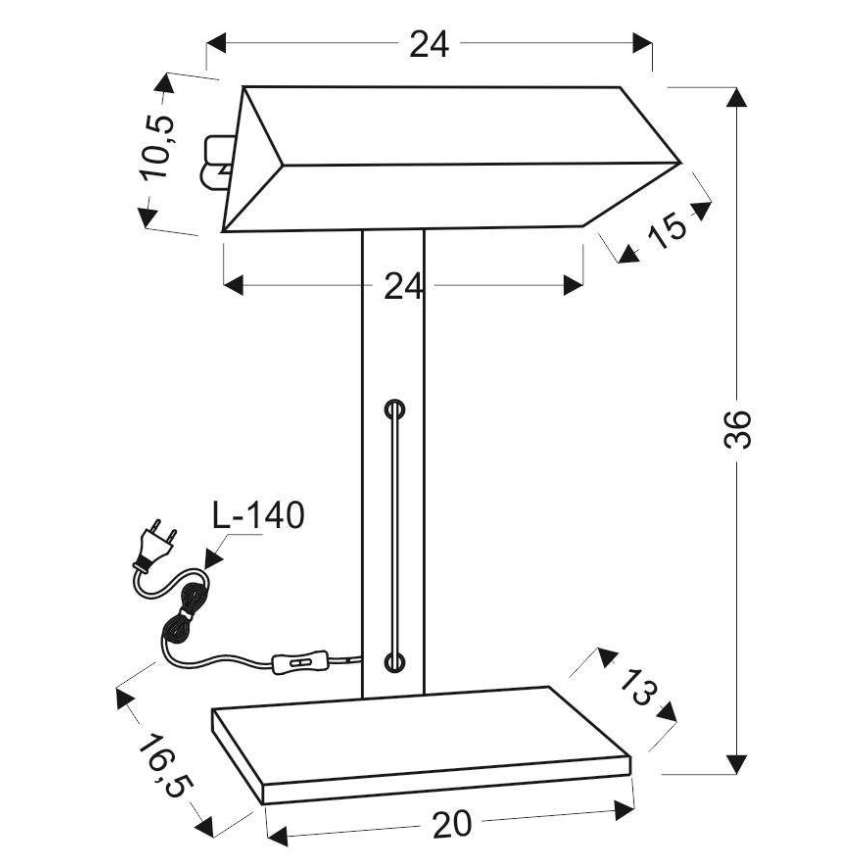 Candeeiro de mesa BANKIER 1xE14/40W/230V