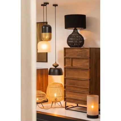 Candeeiro de mesa BASICLABEL 1xE27/40W/230V bambu