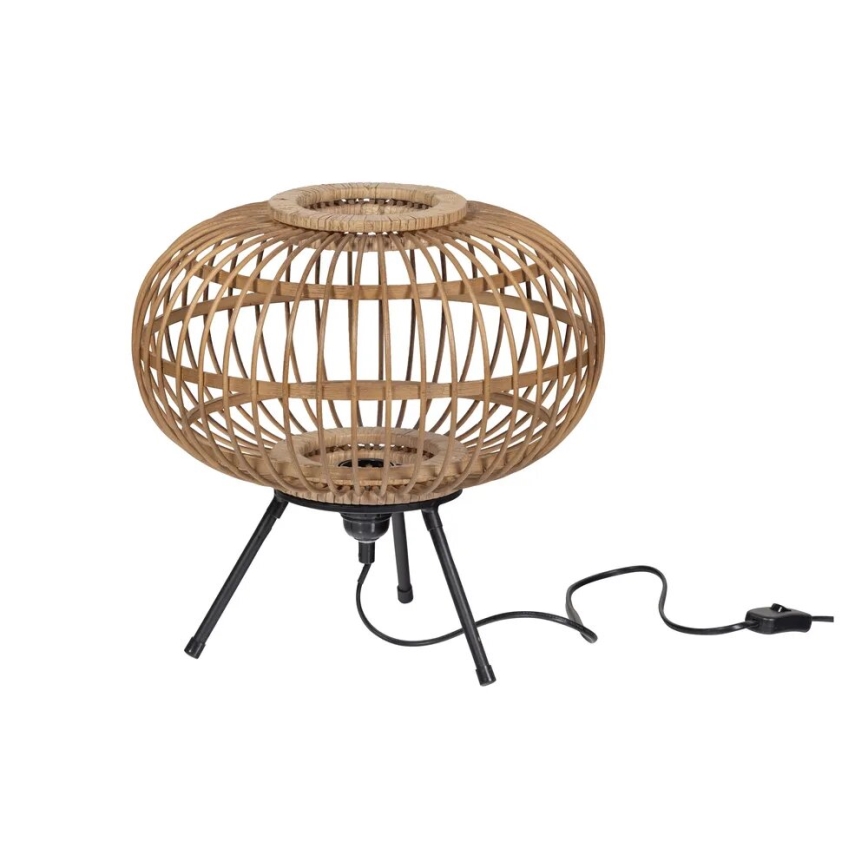 Candeeiro de mesa BASICLABEL 1xE27/40W/230V bambu