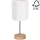 Candeeiro de mesa BENITA 1xE27/60W/230V 30 cm branco/carvalho – FSC certificado