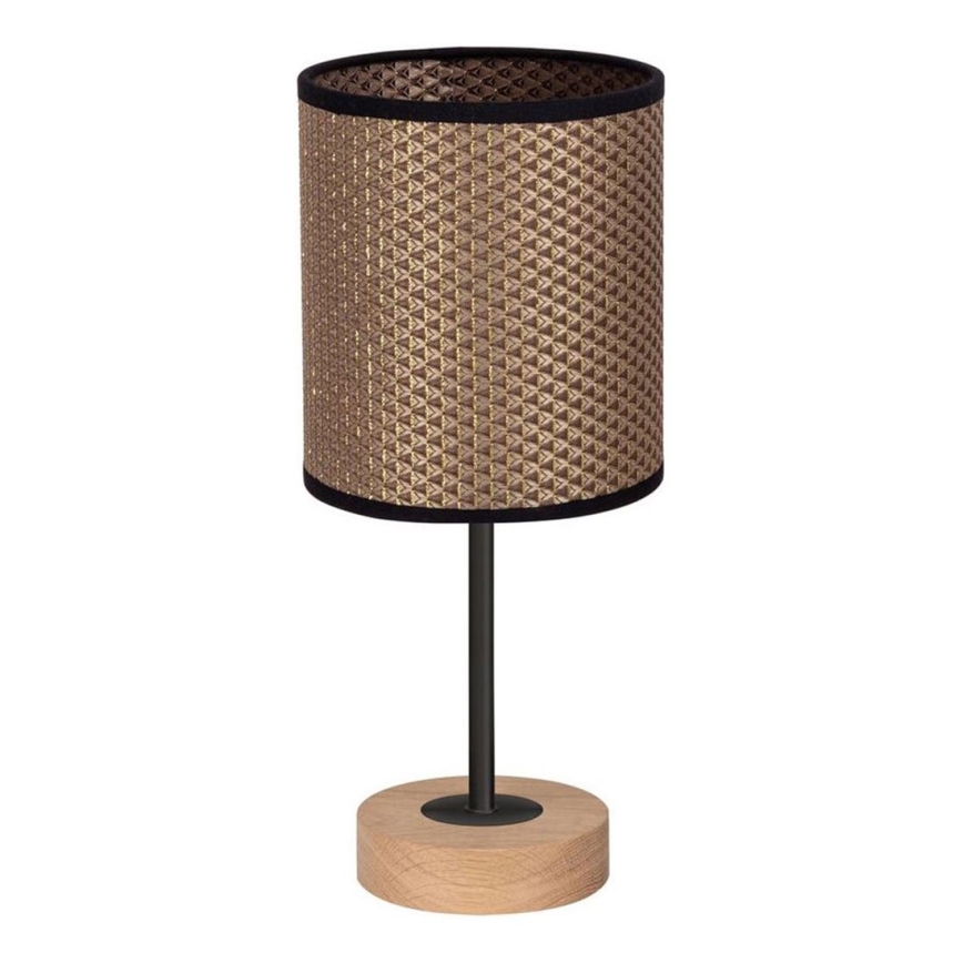 Candeeiro de mesa BENITA 1xE27/60W/230V 30 cm castanho/carvalho