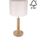 Candeeiro de mesa BENITA 1xE27/60W/230V 48 cm creme/carvalho – FSC certificado