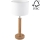 Candeeiro de mesa BENITA 1xE27/60W/230V 61 cm branco/carvalho – FSC certificado