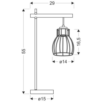 Candeeiro de mesa BERNITA 1xE27/60W/230V