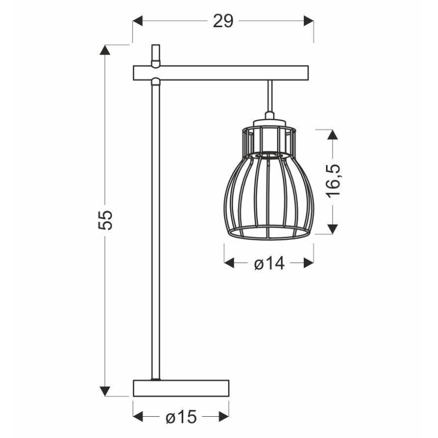 Candeeiro de mesa BERNITA 1xE27/60W/230V
