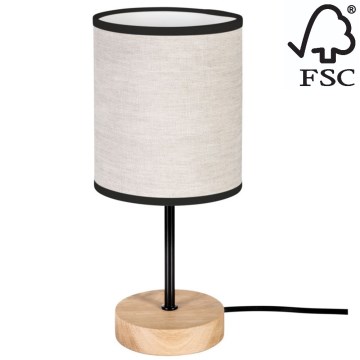 Candeeiro de mesa BOHO 1xE27/25W/230V carvalho - certificado por FSC