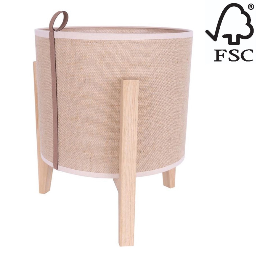 Candeeiro de mesa CASIOPEA 1xE27/40W/230V 30 cm carvalho – FSC certificado