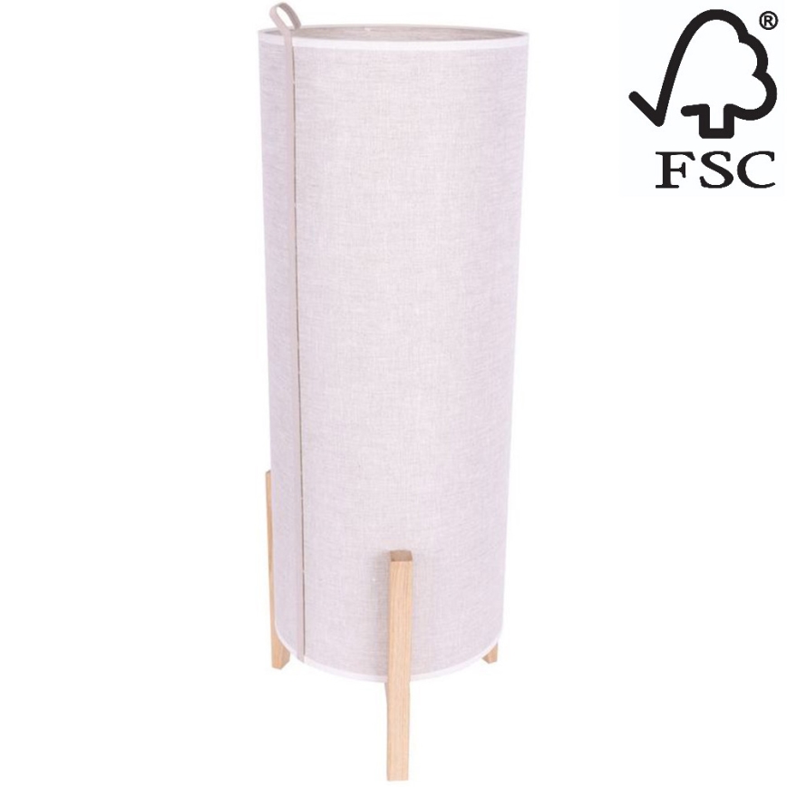 Candeeiro de mesa CASIOPEA 1xE27/40W/230V 70 cm carvalho – FSC certificado