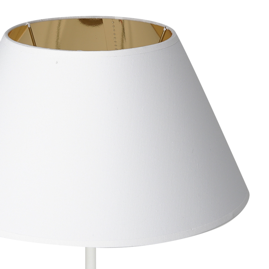 Candeeiro de mesa com conector USB 1xE27/60W/230V branco