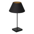 Candeeiro de mesa com conector USB 1xE27/60W/230V preto