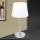Candeeiro de mesa com porta USB LUDWIG 1xE27/40W/230V 50 cm branco/cromado mate