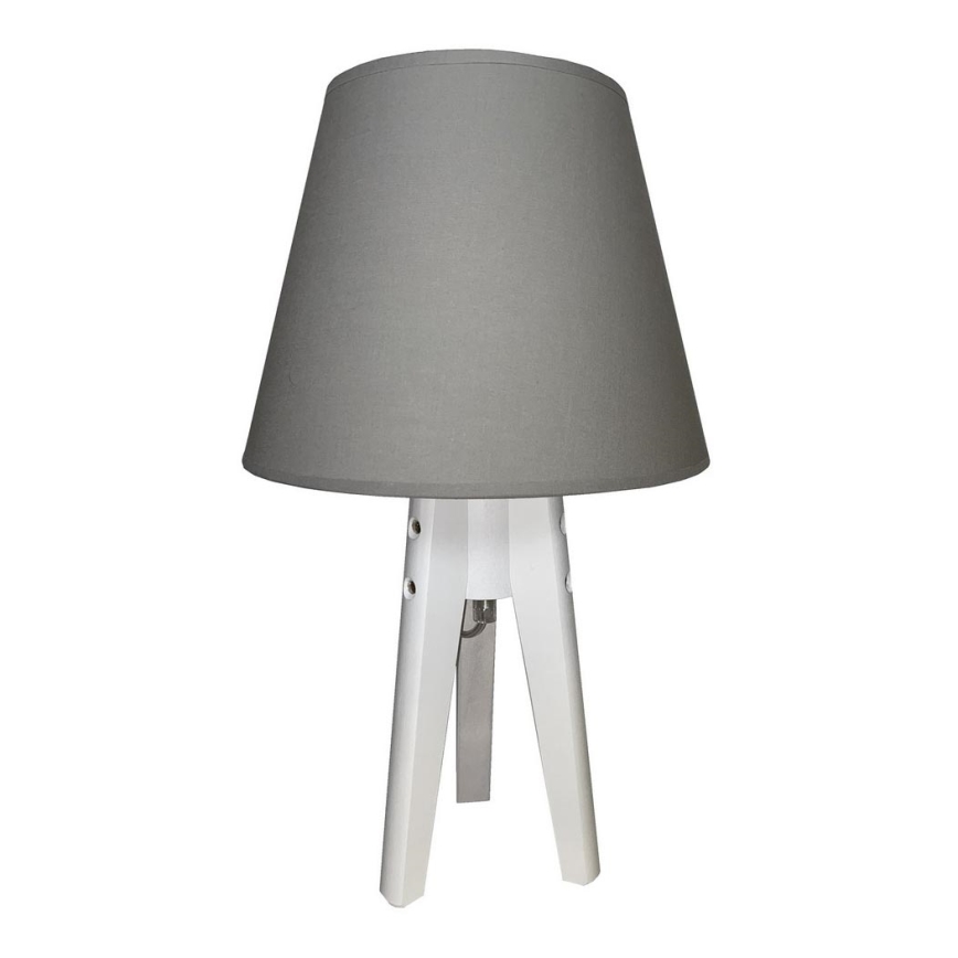 Candeeiro de mesa CONE 1xE27/60W/230V branco/cinzento