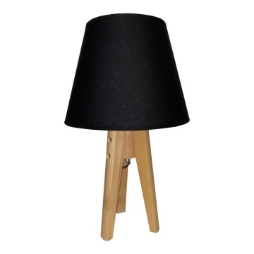 Candeeiro de mesa CONE 1xE27/60W/230V pinho preto