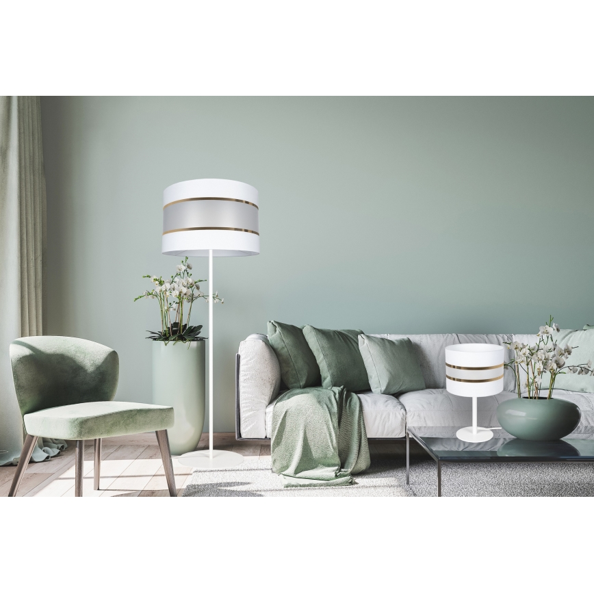 Candeeiro de mesa CORAL 1xE27/60W/230V branco
