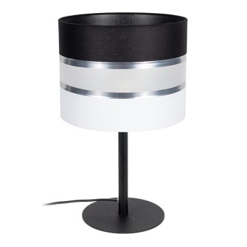Candeeiro de mesa CORAL 1xE27/60W/230V preto/branco