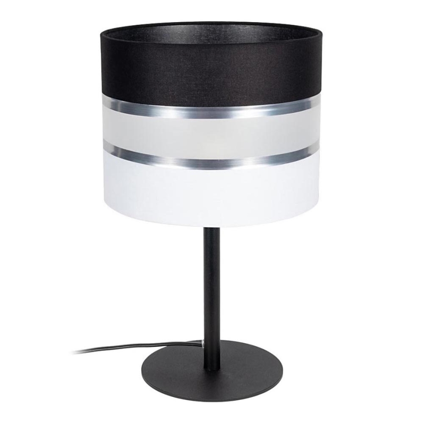 Candeeiro de mesa CORAL 1xE27/60W/230V preto/branco