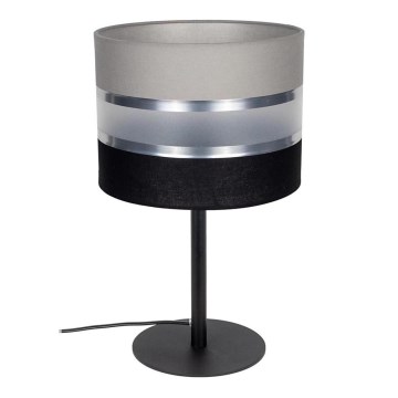 Candeeiro de mesa CORAL 1xE27/60W/230V preto/cinzento