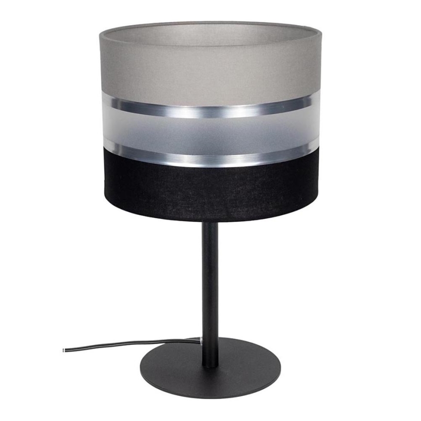 Candeeiro de mesa CORAL 1xE27/60W/230V preto/cinzento