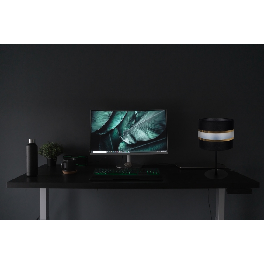 Candeeiro de mesa CORAL 1xE27/60W/230V preto