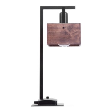 Candeeiro de mesa DAKOTA 1xE27/60W/230V madeira/preto