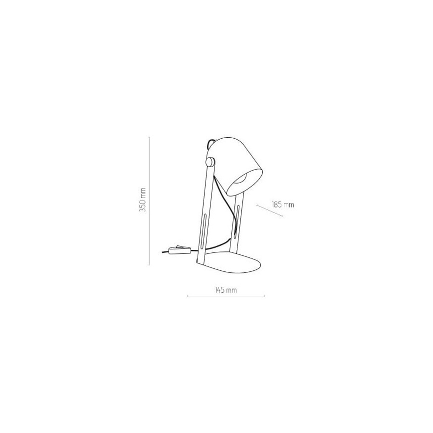 Candeeiro de mesa DAVIS 1xE27/60W/230V branco
