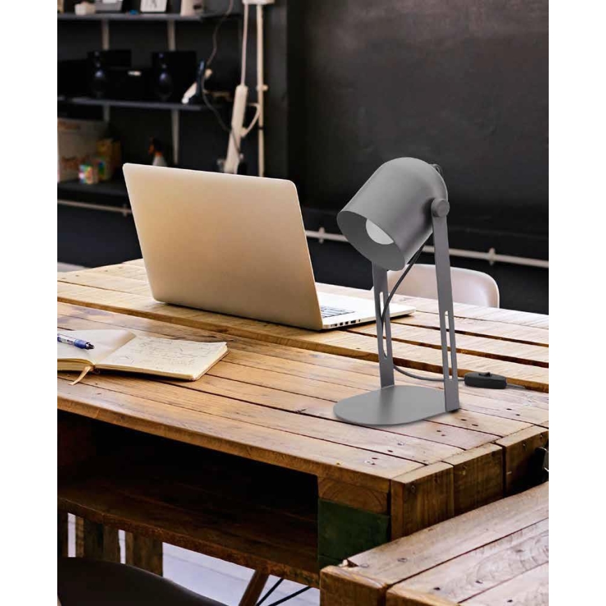 Candeeiro de mesa DAVIS 1xE27/60W/230V cinzento