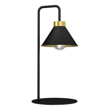 Candeeiro de mesa DEMET 1xE27/15W/230V preto/dourado
