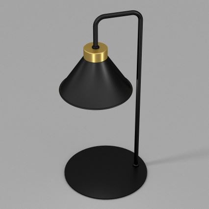 Candeeiro de mesa DEMET 1xE27/15W/230V preto/dourado