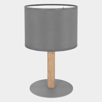Candeeiro de mesa DEVA 1xE27/15W/230V cinzento/madeira