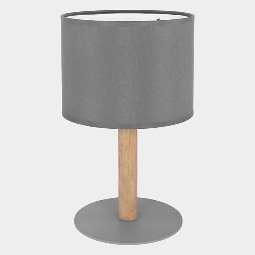 Candeeiro de mesa DEVA 1xE27/15W/230V cinzento/madeira