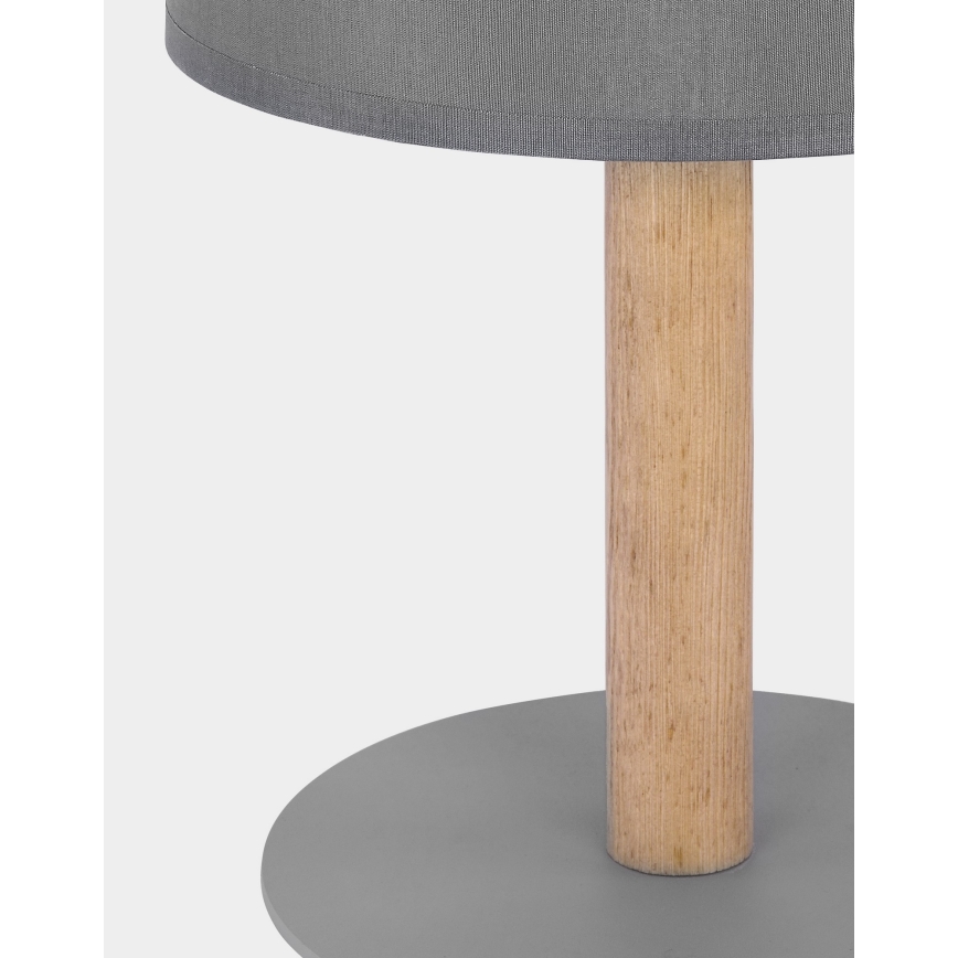 Candeeiro de mesa DEVA 1xE27/15W/230V cinzento/madeira