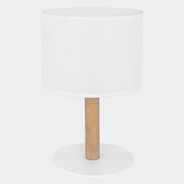 Candeeiro de mesa DEVA 1xE27/60W/230V branco/madeira