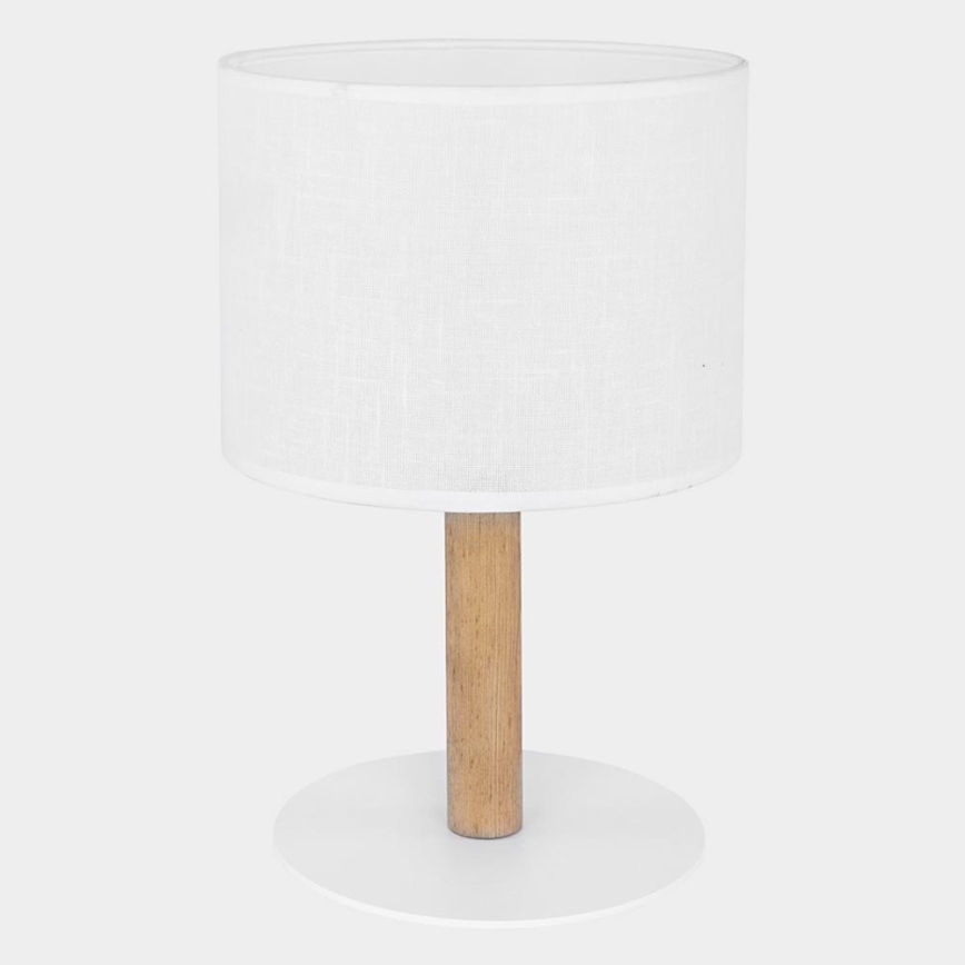 Candeeiro de mesa DEVA 1xE27/60W/230V branco/madeira