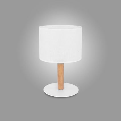 Candeeiro de mesa DEVA 1xE27/60W/230V branco/madeira