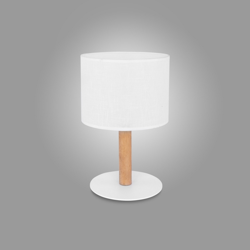 Candeeiro de mesa DEVA 1xE27/60W/230V branco/madeira