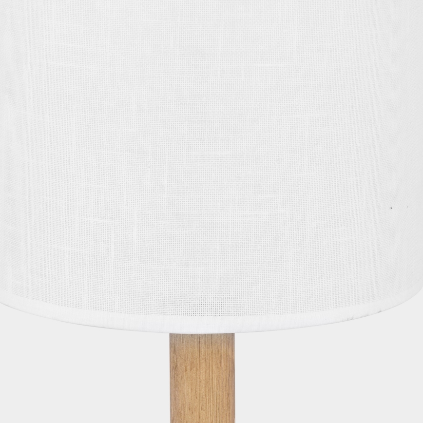 Candeeiro de mesa DEVA 1xE27/60W/230V branco/madeira