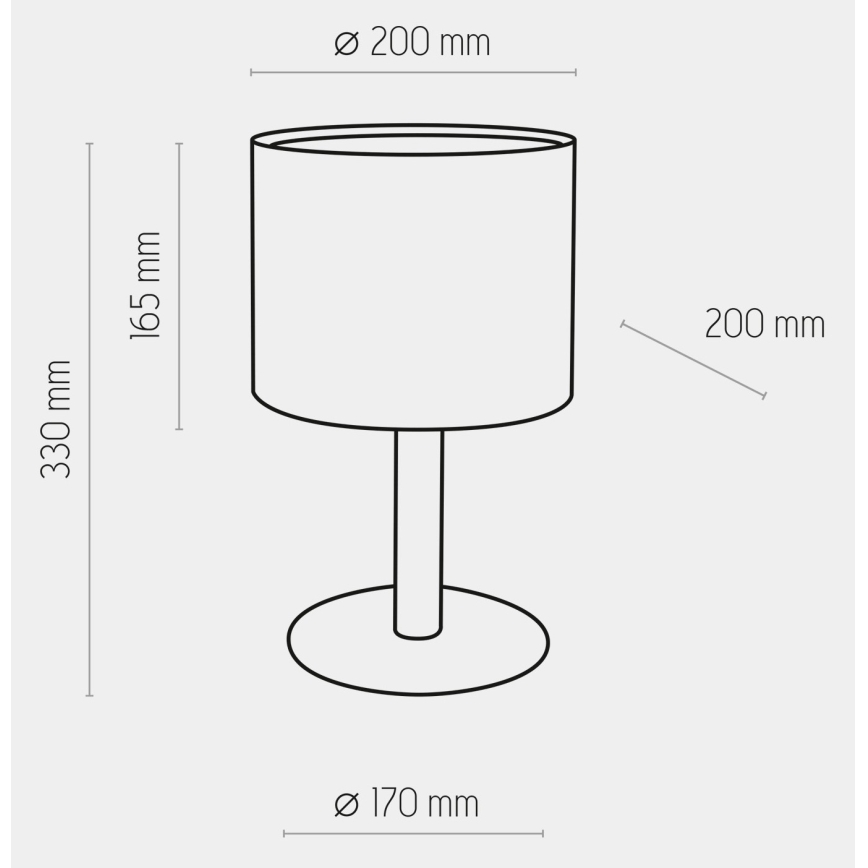 Candeeiro de mesa DEVA 1xE27/60W/230V branco/madeira