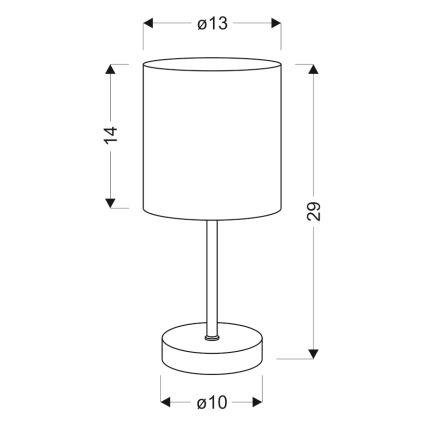 Candeeiro de mesa EMILY 1xE14/40W/230V bege/cromado brilhante