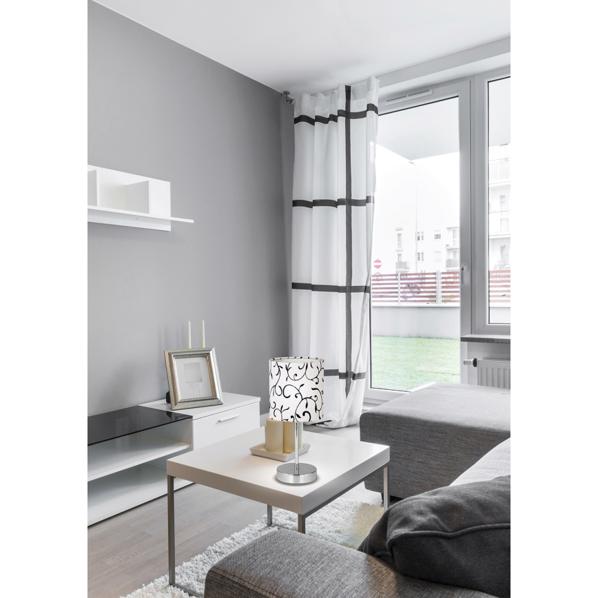 Candeeiro de mesa EMILY 1xE14/40W/230V branco/cromado brilhante