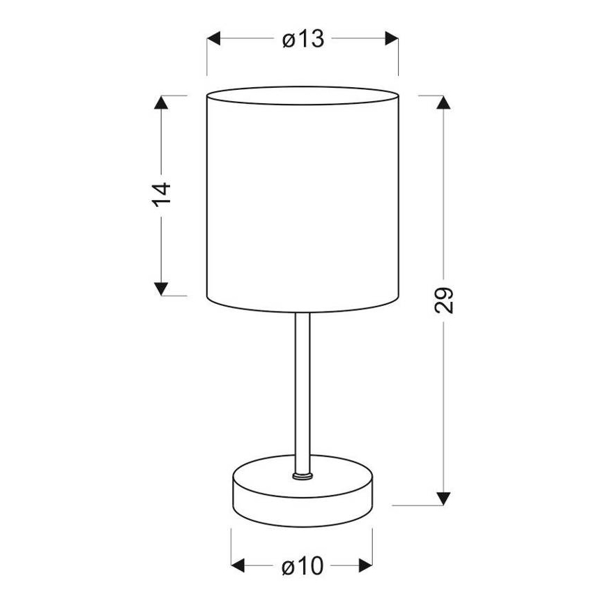 Candeeiro de mesa EMILY 1xE14/40W/230V branco/cromado brilhante