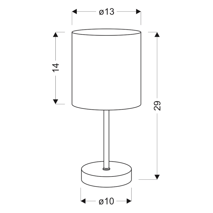 Candeeiro de mesa EMILY 1xE14/40W/230V creme/cromado brilhante