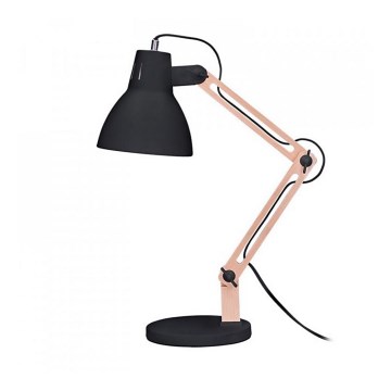 Candeeiro de mesa FALUN 1xE27/25W/230V preto/carvalho