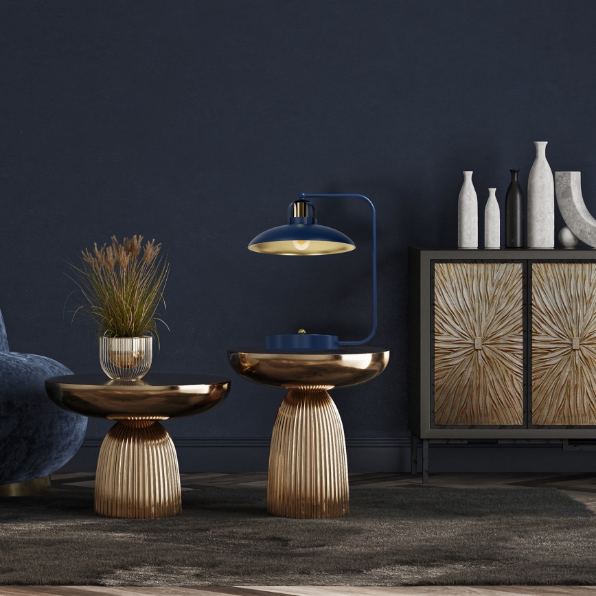Candeeiro de mesa FELIX 1xE27/60W/230V azul