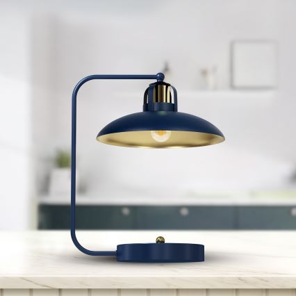 Candeeiro de mesa FELIX 1xE27/60W/230V azul