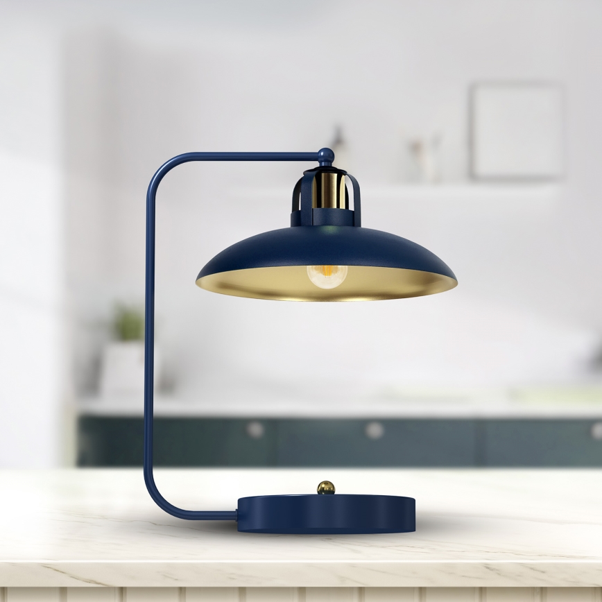 Candeeiro de mesa FELIX 1xE27/60W/230V azul