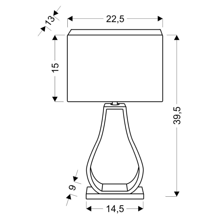 Candeeiro de mesa FEMO 1xE14/40W/230V cinzento/castanho