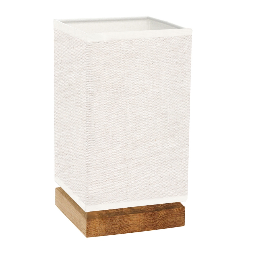 Candeeiro de mesa FIRE 1xE27/25W/230V carvalho/bege carvalho