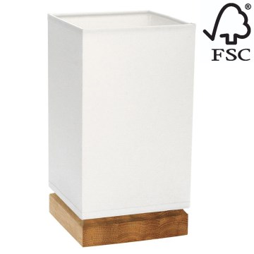 Candeeiro de mesa FIRE 1xE27/25W/230V carvalho/branco - certificado por FSC