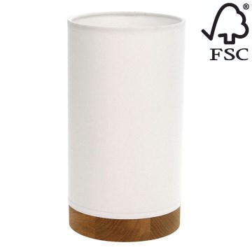 Candeeiro de mesa FIRE 1xE27/25W/230V carvalho/branco - certificado por FSC